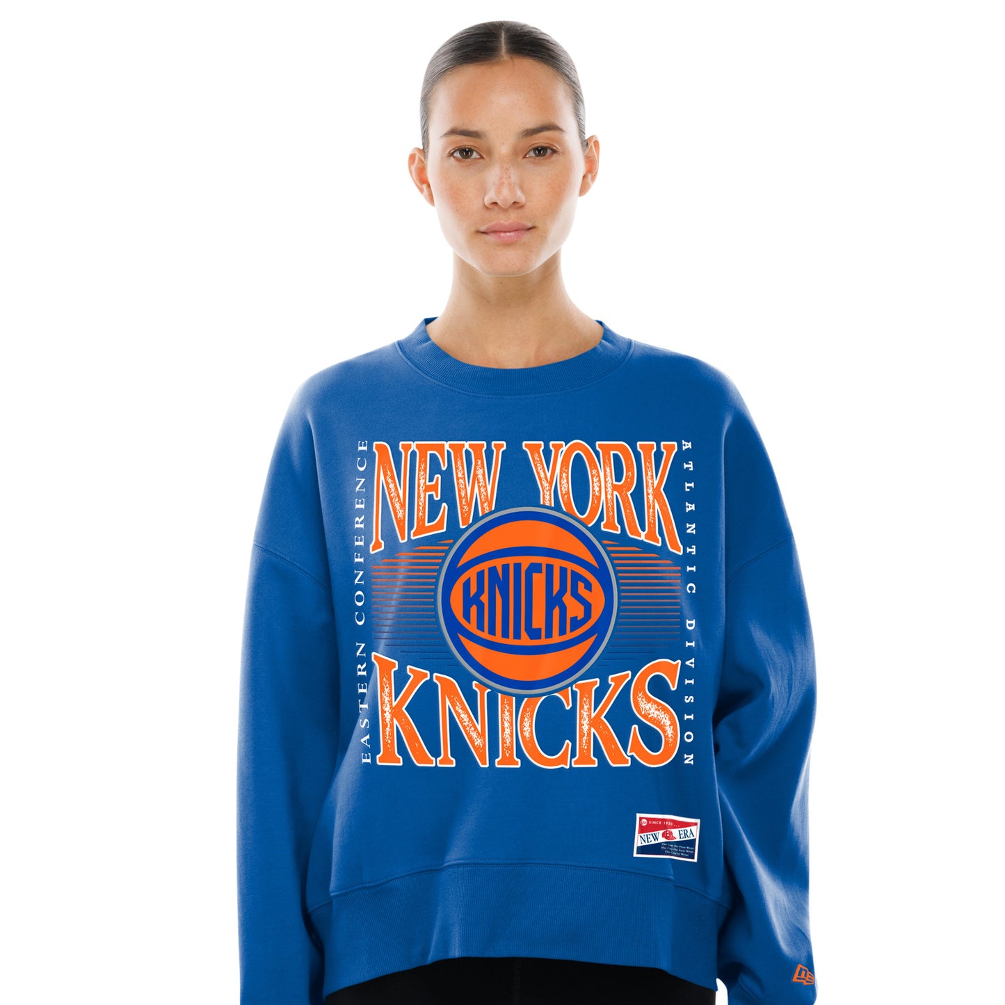 Women's New Era Knicks Leisure Royal Crew - Front View
