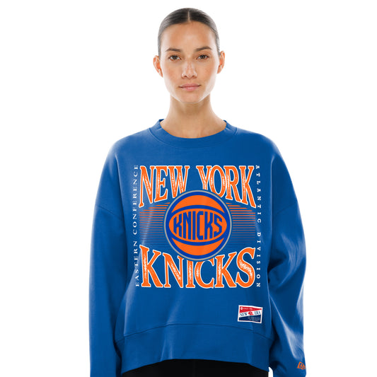Women's New Era Knicks Leisure Royal Crew - Front View