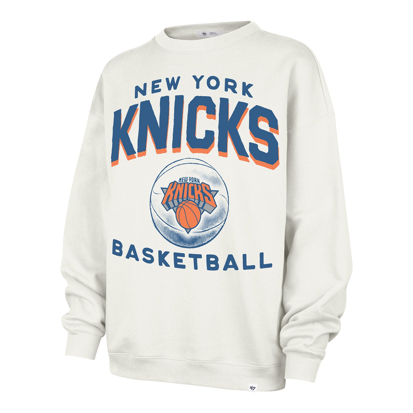 Women's '47 Brand Knicks Arch Cloud Oversized Crew - Front View