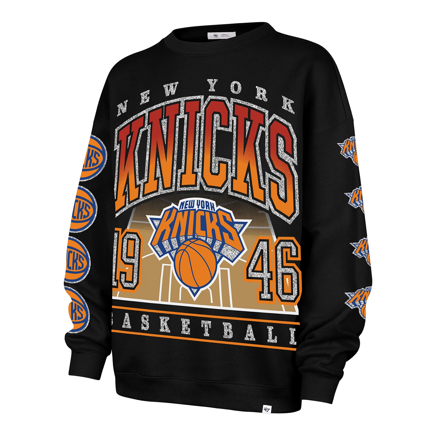 Women's '47 Brand Knicks Go Big Oversized Crew - Front View