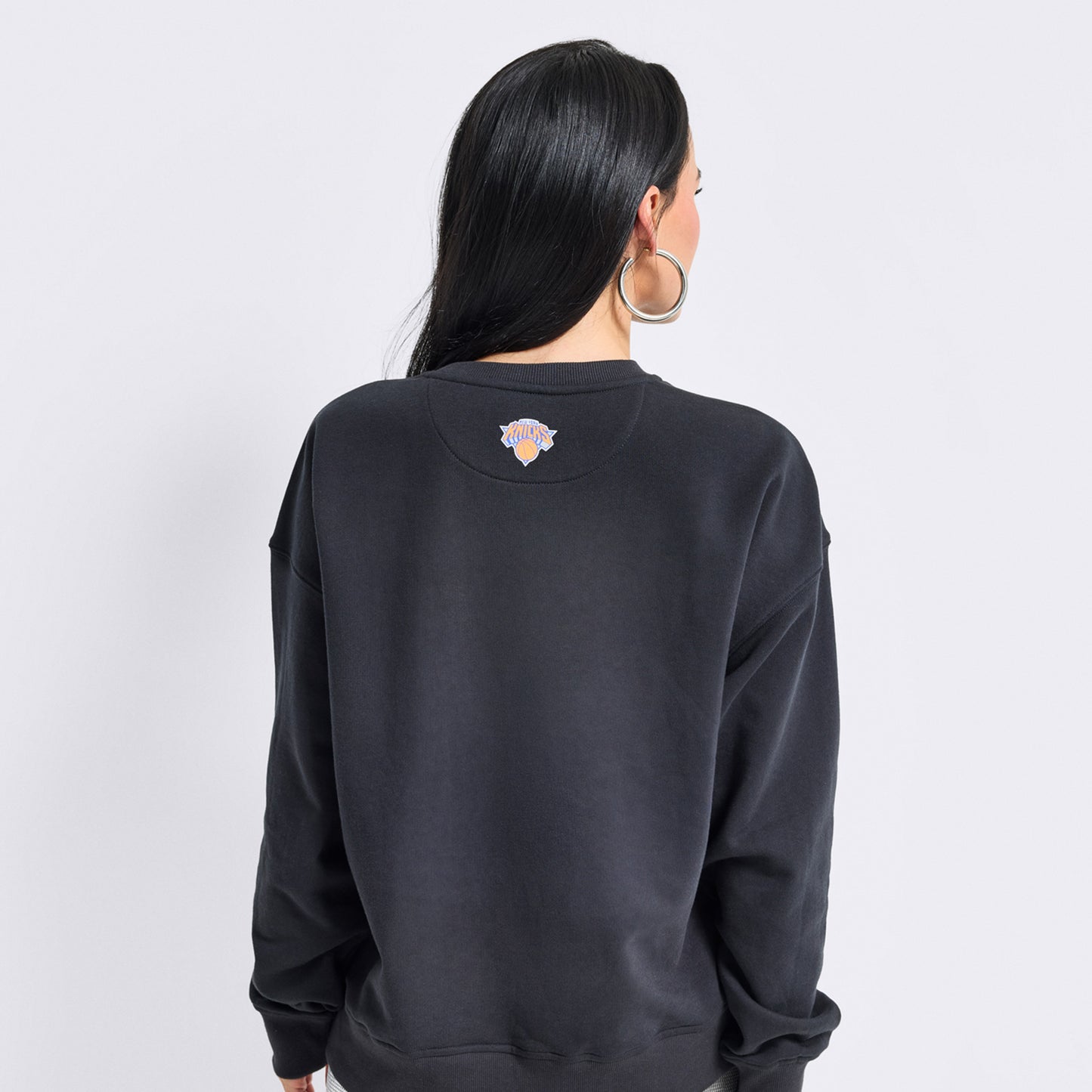 Terez Knicks Black New York Gemstone STripe Logo Crew - Back View
