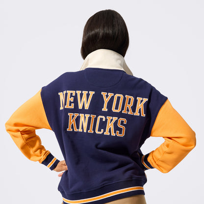 Terez Knicks Colorblock Quarter Zip Pullover - Back View