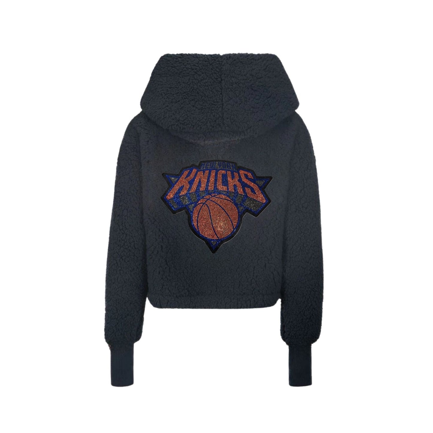 Jill Martin Knicks Bedazzled Cropped Sherpa Lounger - Back View