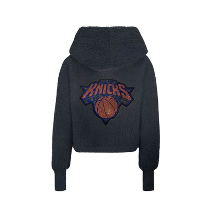 Jill Martin Knicks Bedazzled Cropped Sherpa Lounger - Back View