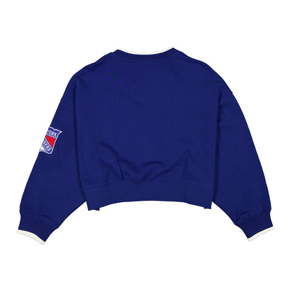 Women's New Era Knicks Royal V-Neck Sweater - Back View