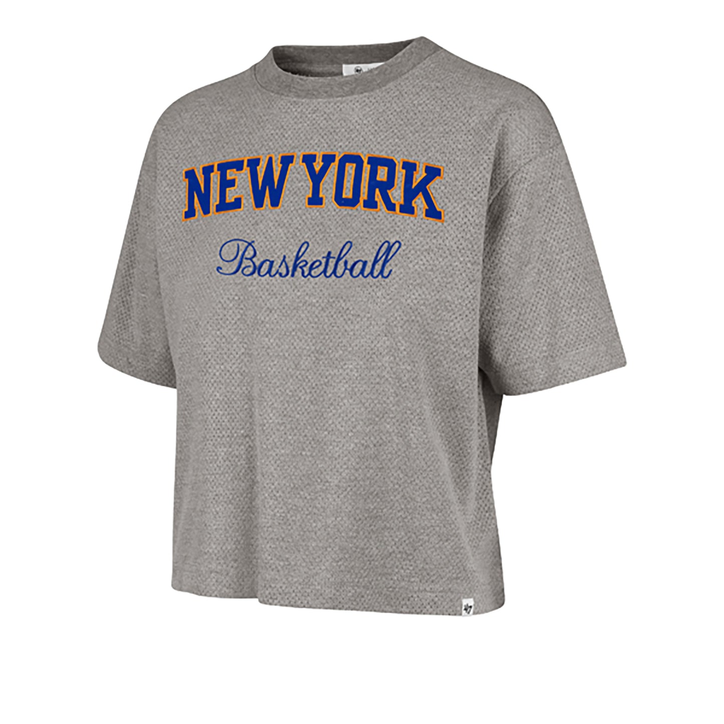 Women's '47 Brand Knicks Pivot Drop Needle City Tee - Front View