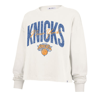 Women's '47 Brand Knicks Muse Sydney Longsleeve Tee - Front View