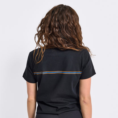 Terez Knicks Black Baby Tee - Back Model View