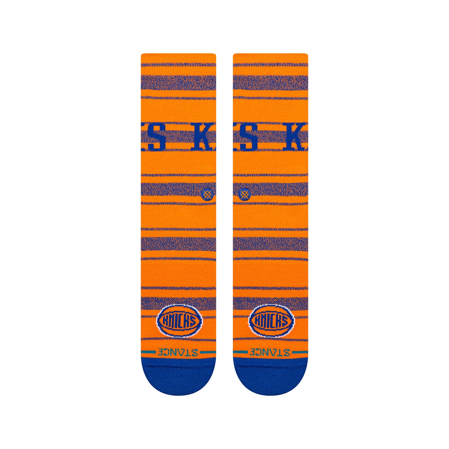 Stance Knicks Orange Homesick Crew Sock - Front View