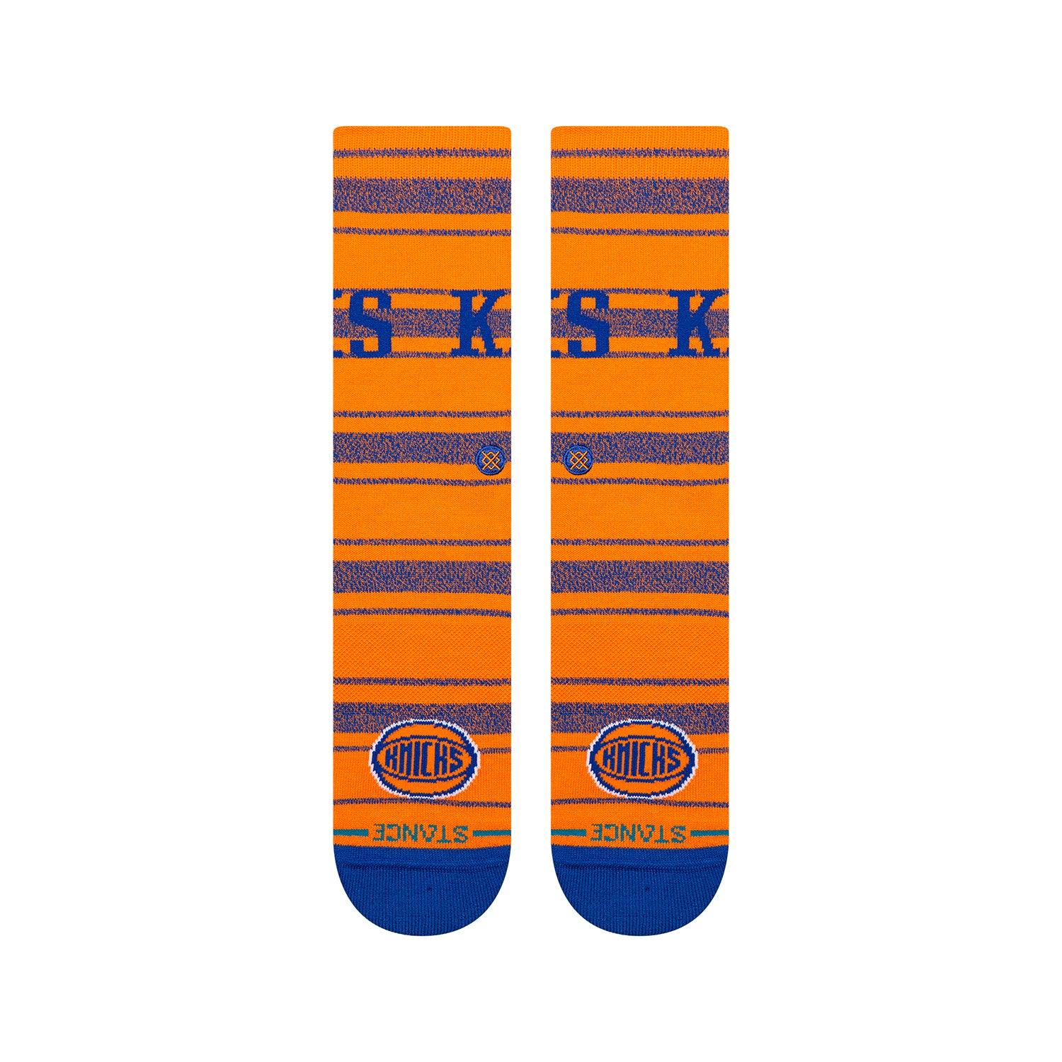 Stance Knicks Orange Homesick Crew Sock - Front View