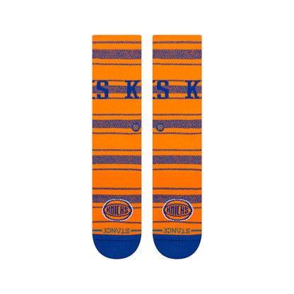 Stance Knicks Orange Homesick Crew Sock - Front View