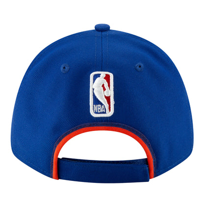 New Era Knicks Wordmark Royal 9FORTY Adjustable Hat In Blue - Back View