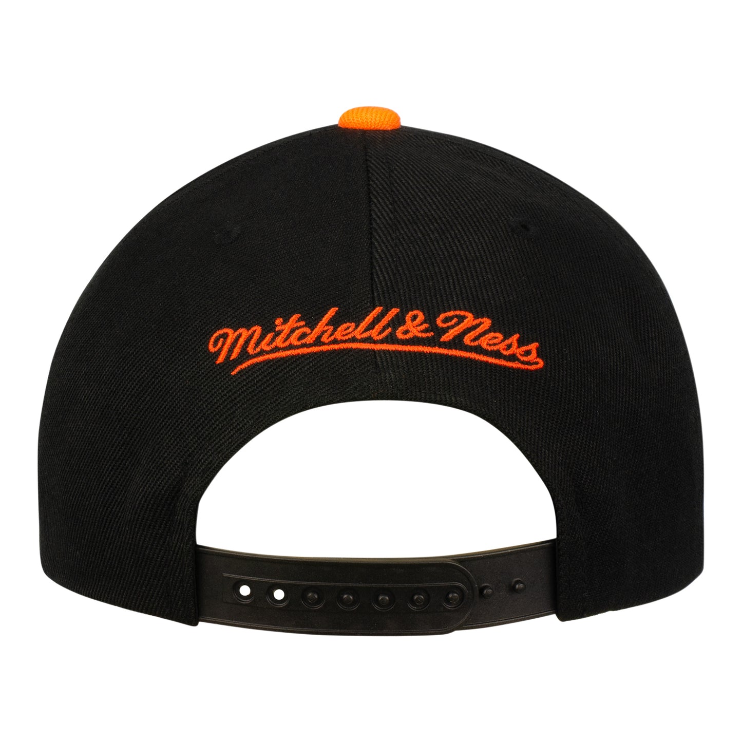 Mitchell & Ness Knicks Reload Snapback Hat In Black - Back View