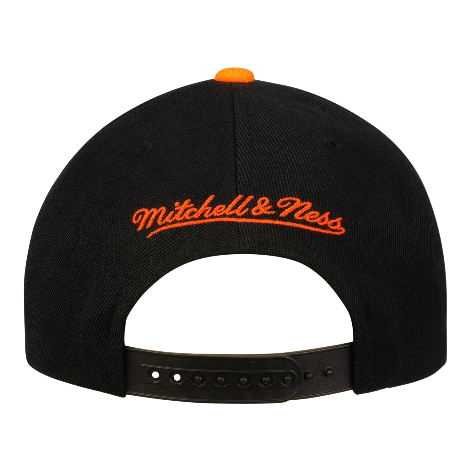 Mitchell & Ness Knicks Reload Snapback Hat In Black - Back View