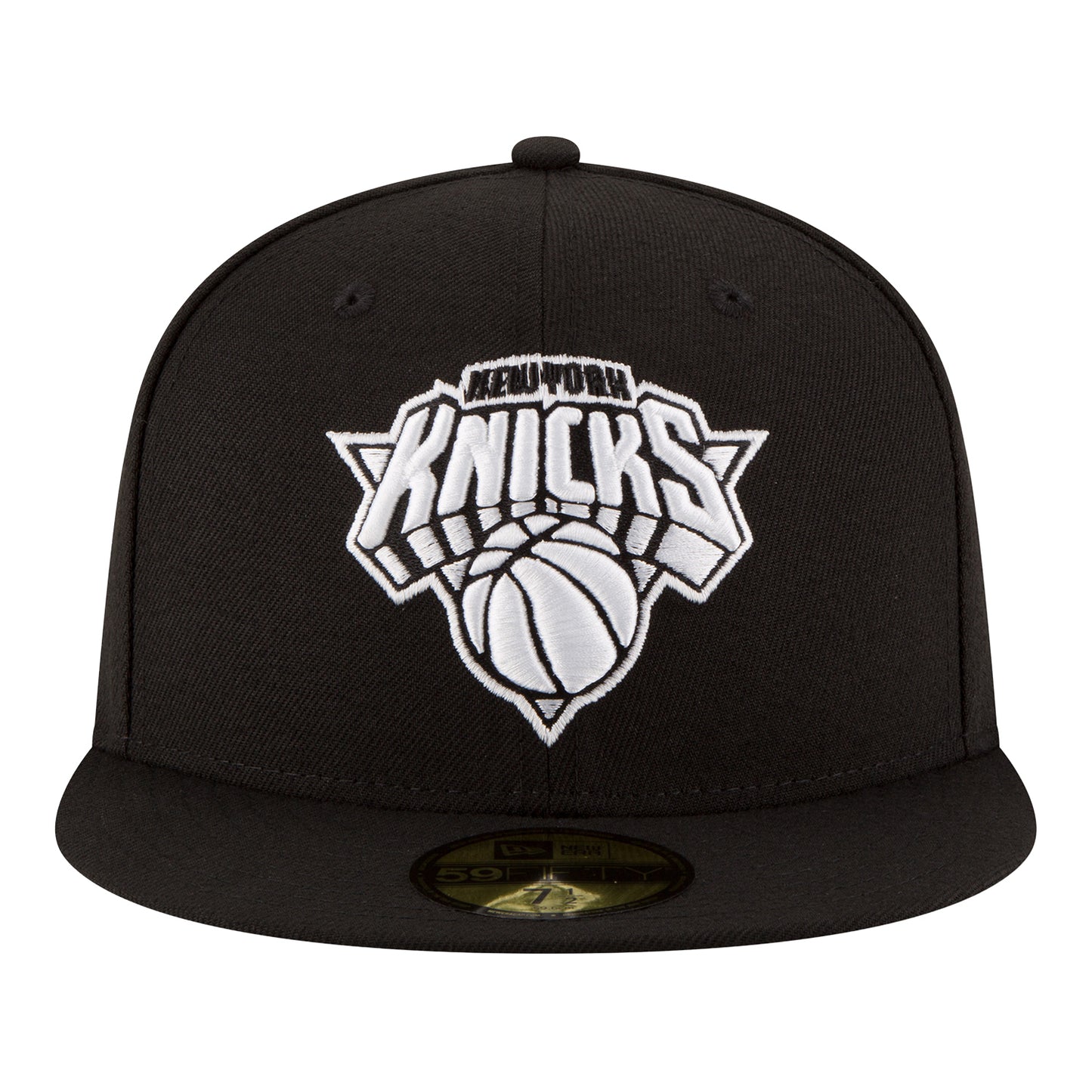 New Era Knicks Black & White 59Fifty Fitted - Front View