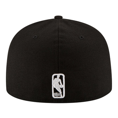 New Era Knicks Black & White 59Fifty Fitted - Back View