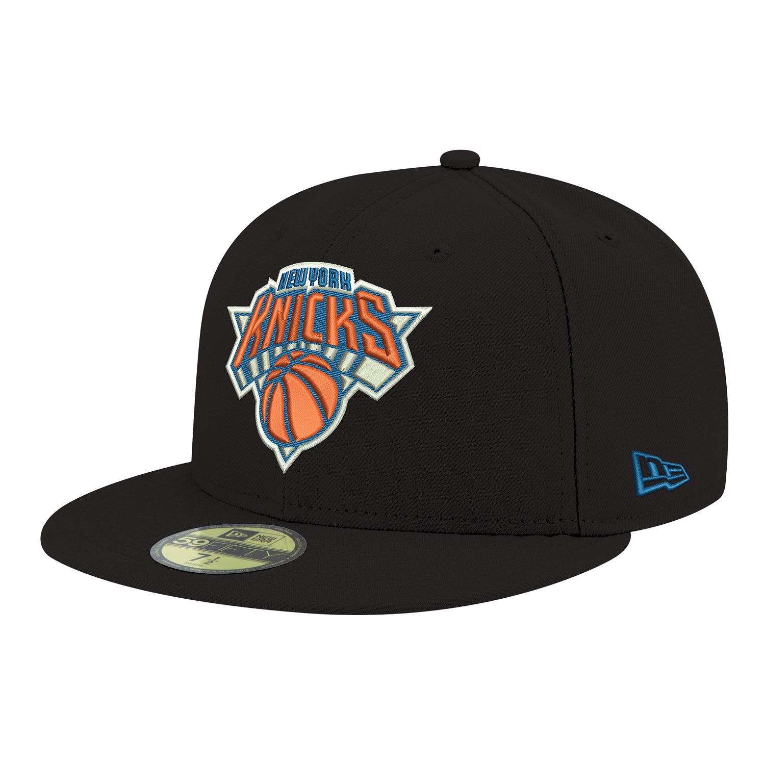 New Era Knicks Black 59Fifty Fitted In Black - Front Left View