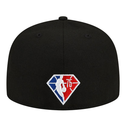 New Era Knicks 21-22 City Edition Official 5950 Hat In Black - Back View