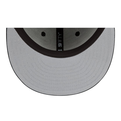 New Era Knicks 21-22 City Edition Official 5950 Hat In Black - Bill View