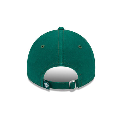New Era Knicks Golf Emerald Green Leaves Adjustable Hat - Back View