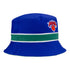 New Era Knicks Golf Print Reversible Bucket Hat - In Blue - Angled Right View