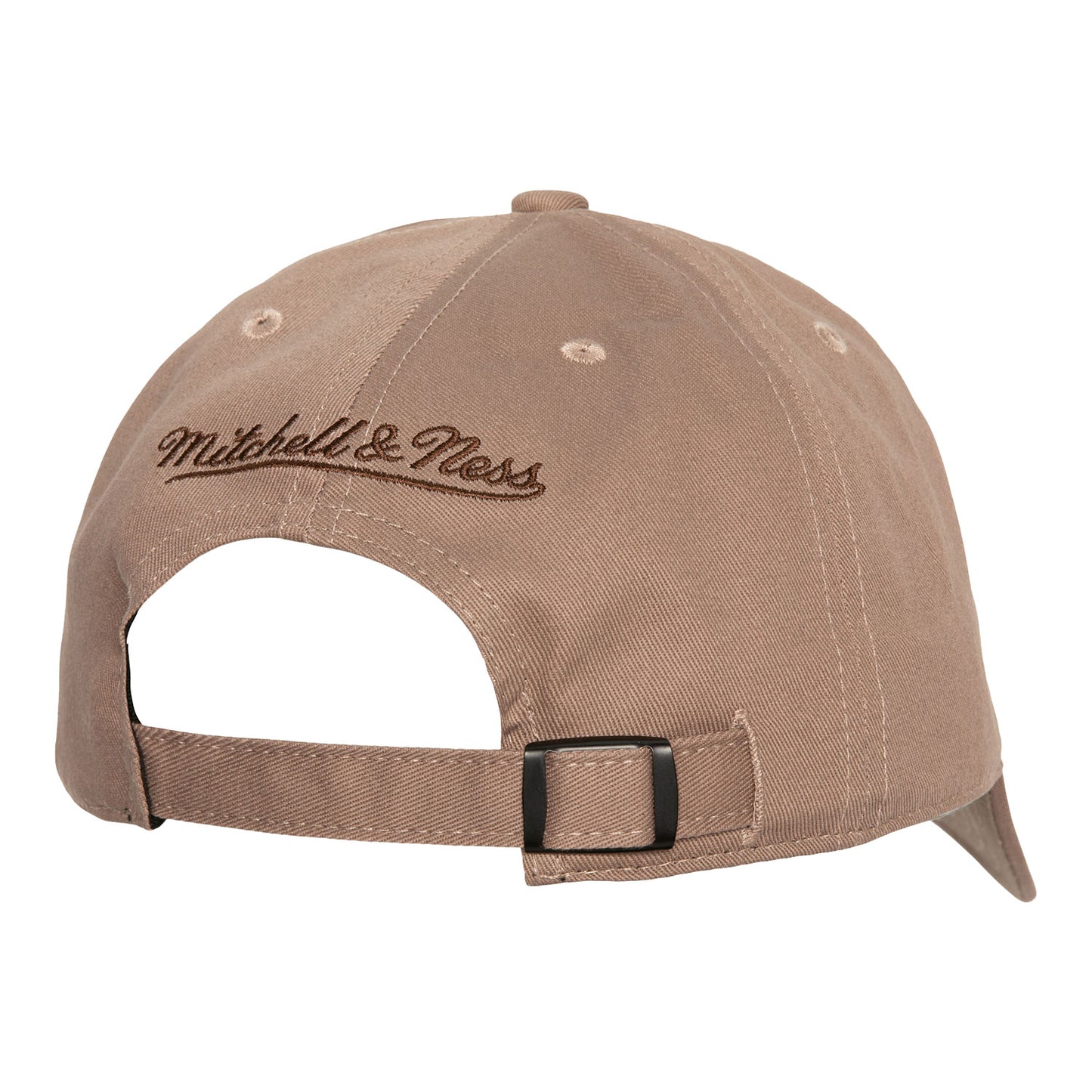 Mitchell & Ness Knicks Terra Strapback Hat - In Brown - Back View