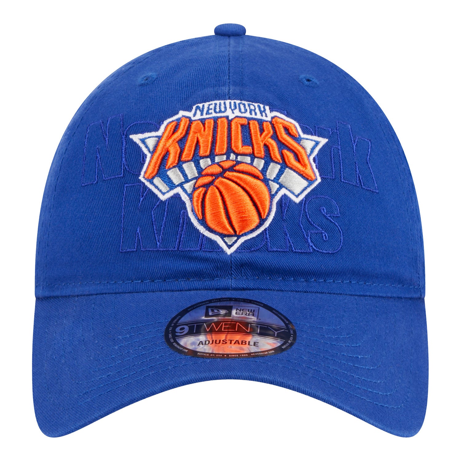New Era knicks 2023 Draft 920 Adjustable Hat - In Blue - Front View
