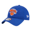 New Era knicks 2023 Draft 920 Adjustable Hat - In Blue - Angled Left View