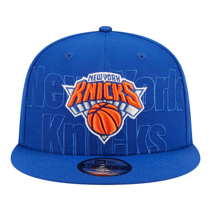 New Era Knicks 2023 Alt Draft 950 Snapback Hat - In Blue - Front View