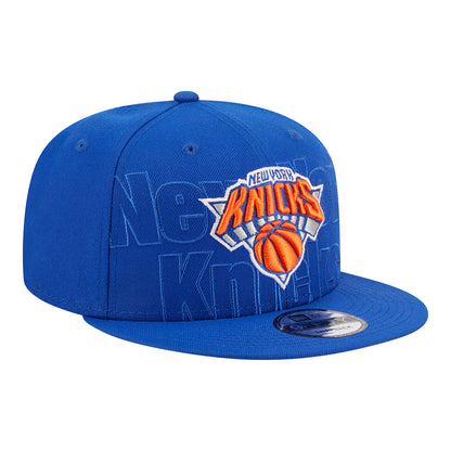 New Era Knicks 2023 Alt Draft 950 Snapback Hat - In Blue - Angled Right View