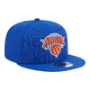 New Era Knicks 2023 Alt Draft 950 Snapback Hat - In Blue - Angled Right View
