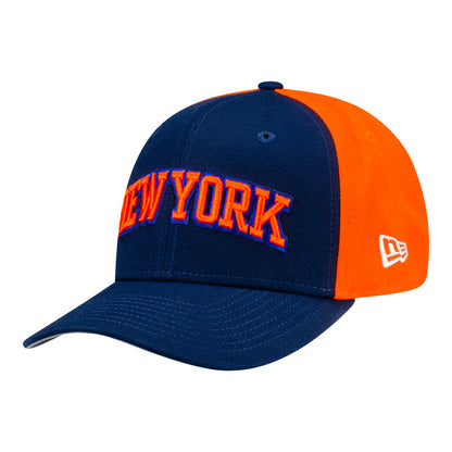 New Era Knicks Statement Navy/Orange 970 Stretch Snap - Front Left View