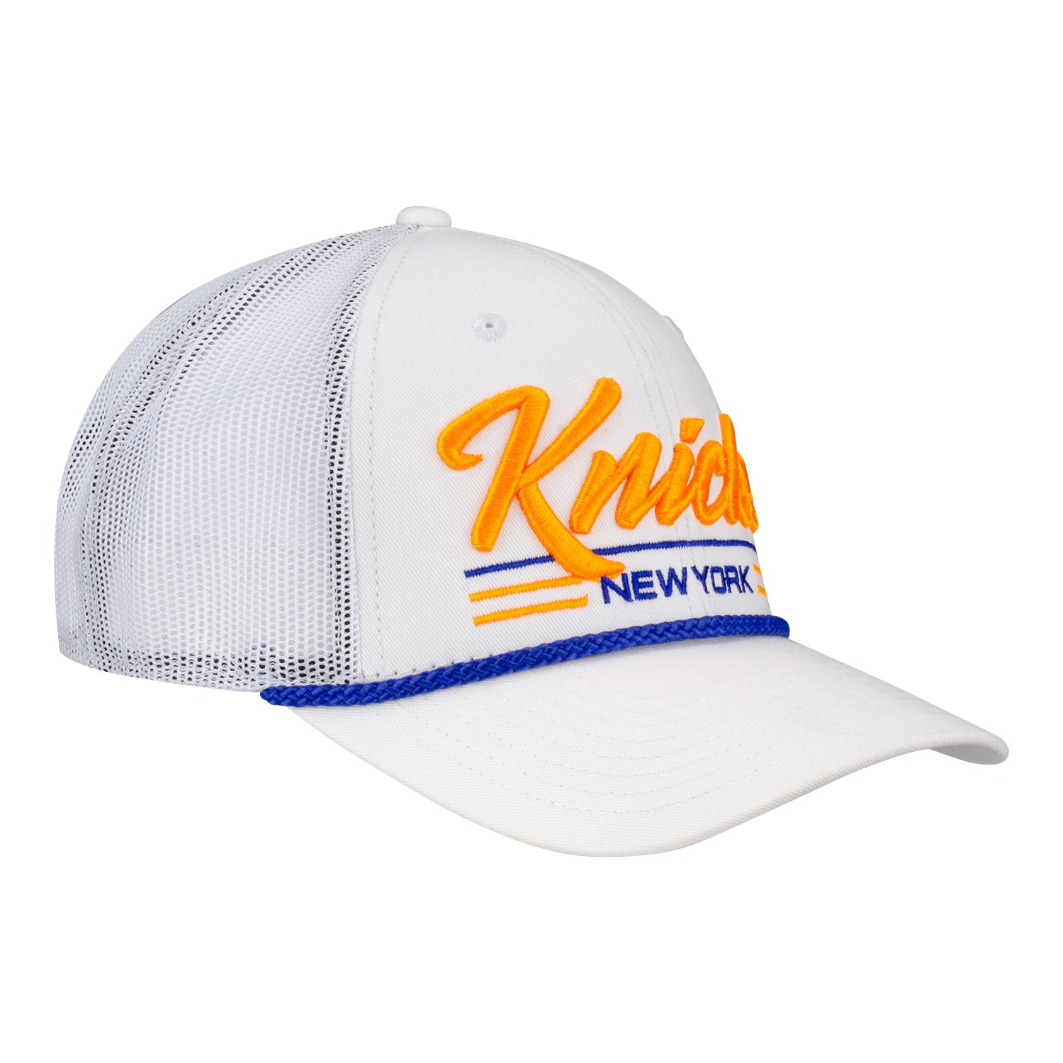 '47 Brand Knicks White Garner Rope Trucker - Front Right View