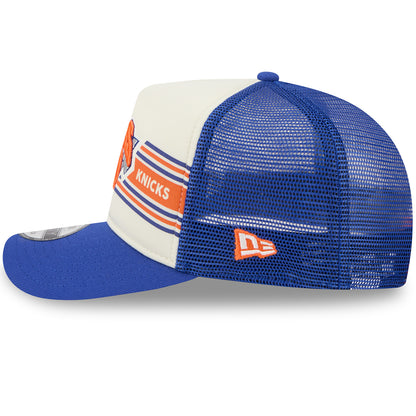 New Era Knicks Banner 950 A Frame Snapback Chrome/Royal - Side View