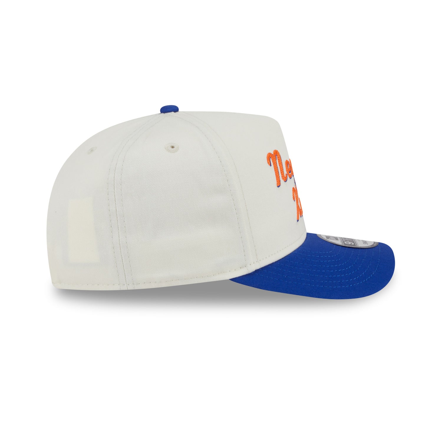 New Era Knicks Chainstitch 950 A Frame Snapback Chrome/Royal - Side View