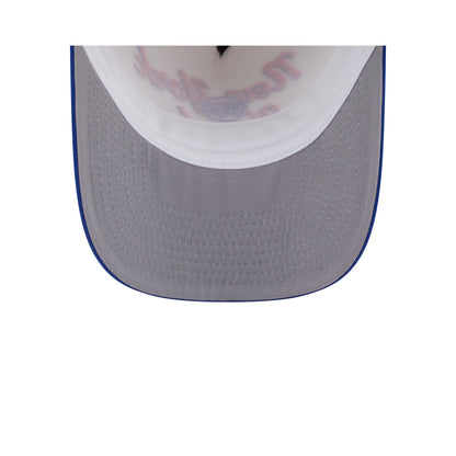 New Era Knicks Chainstitch 950 A Frame Snapback Chrome/Royal - Under View