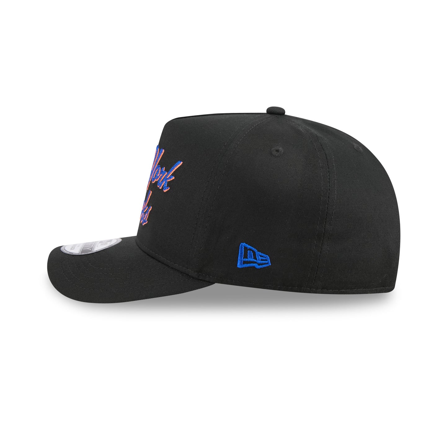 New Era Knicks Chainstitch 950 A Frame Snapback Black - Side View