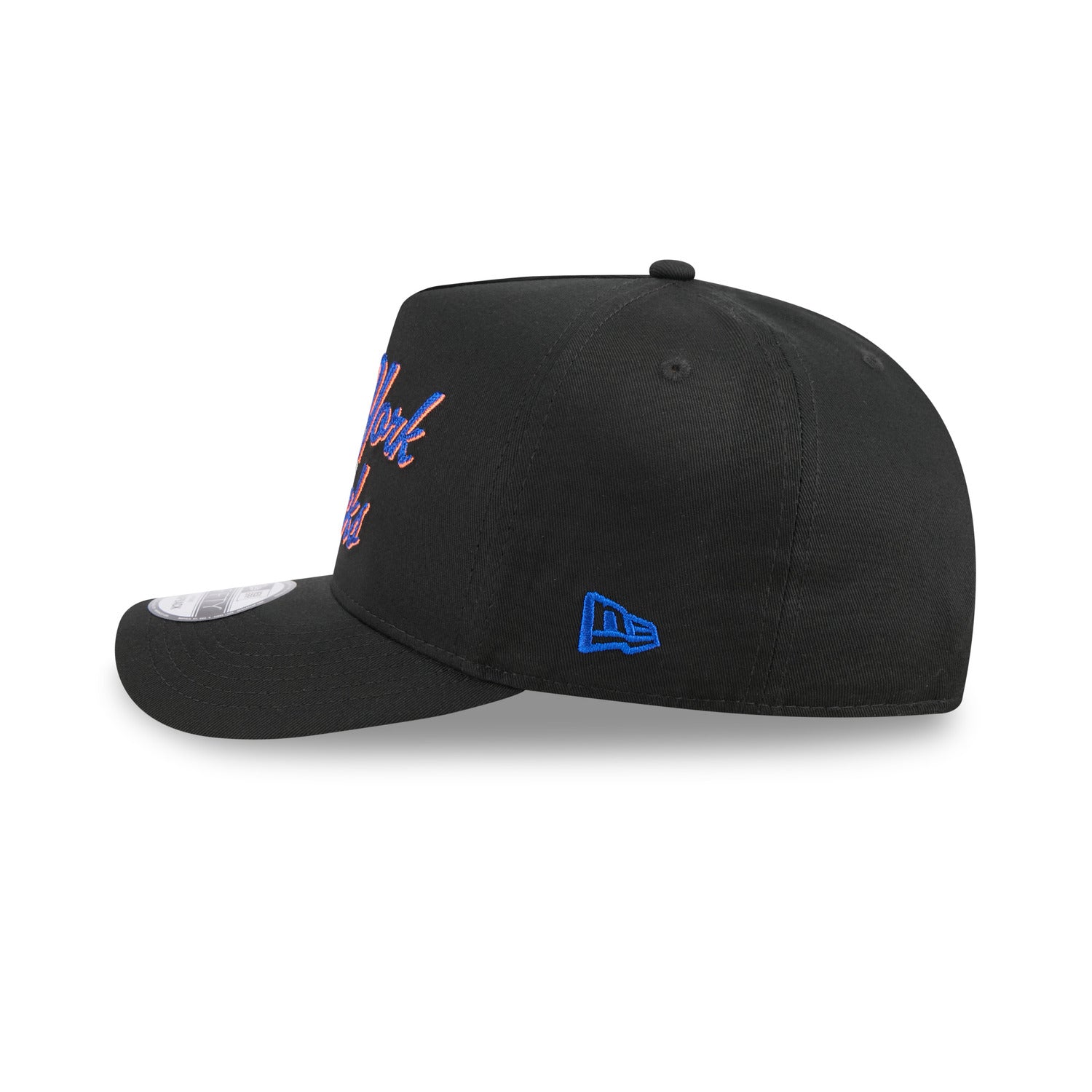 New Era Knicks Chainstitch 950 A Frame Snapback Black - Side View