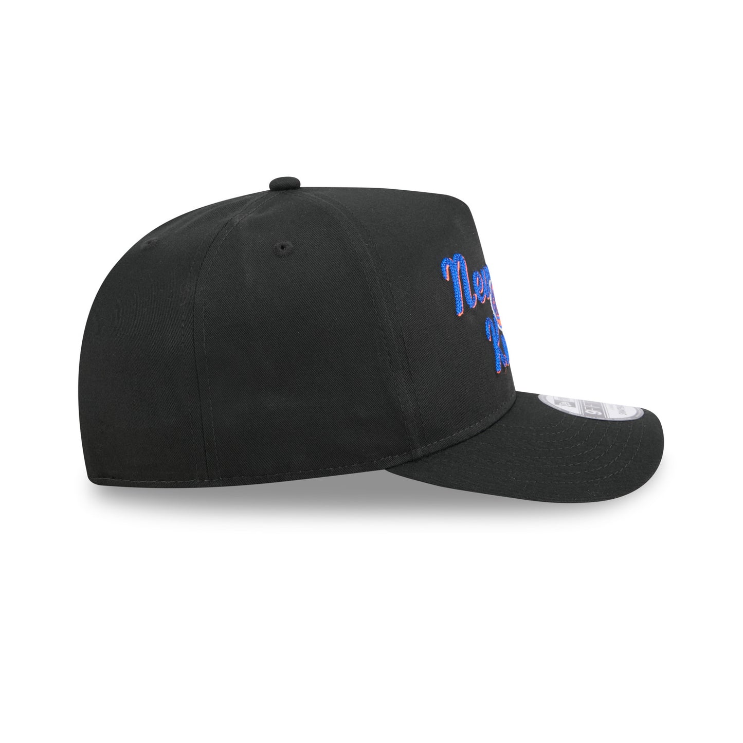 New Era Knicks Chainstitch 950 A Frame Snapback Black - Side View