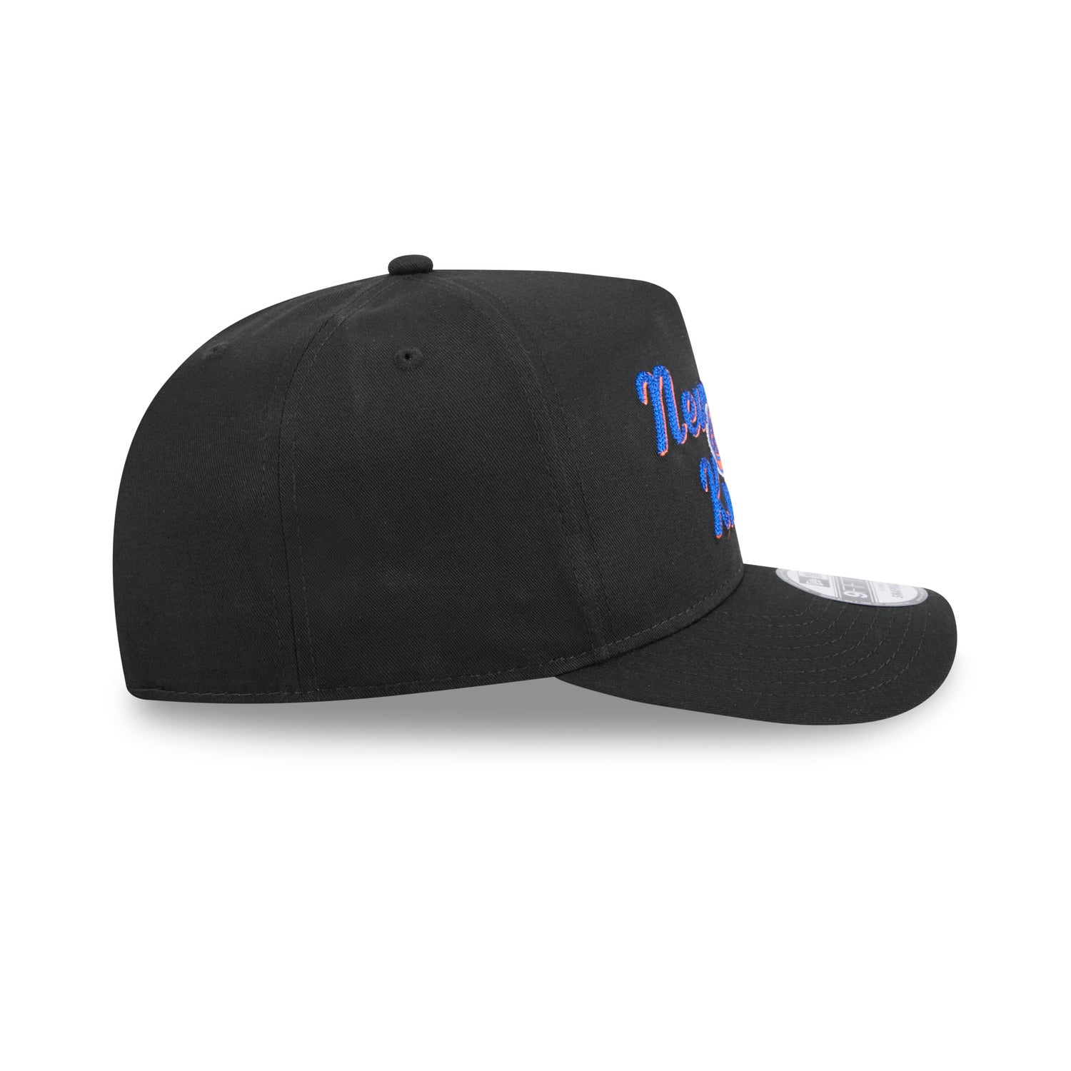 New Era Knicks Chainstitch 950 A Frame Snapback Black - Side View