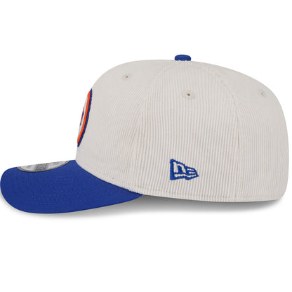 New Era Knicks Loyal Corduroy 970 Stretch Snapback Chrome/Royal - Side View