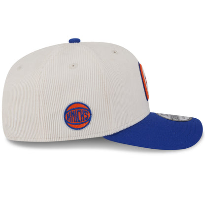 New Era Knicks Loyal Corduroy 970 Stretch Snapback Chrome/Royal - Side View