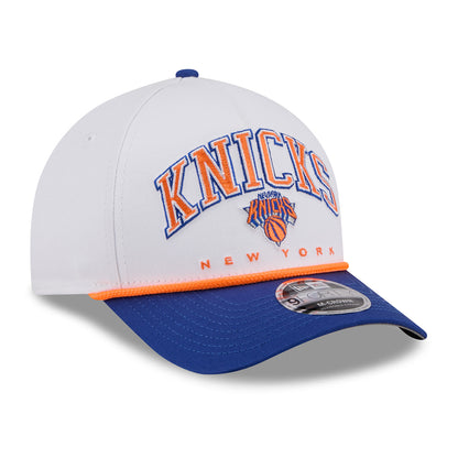 New Era Knicks Arch 940 M-Crown A Frame Snapback White/Royal - Front Right View