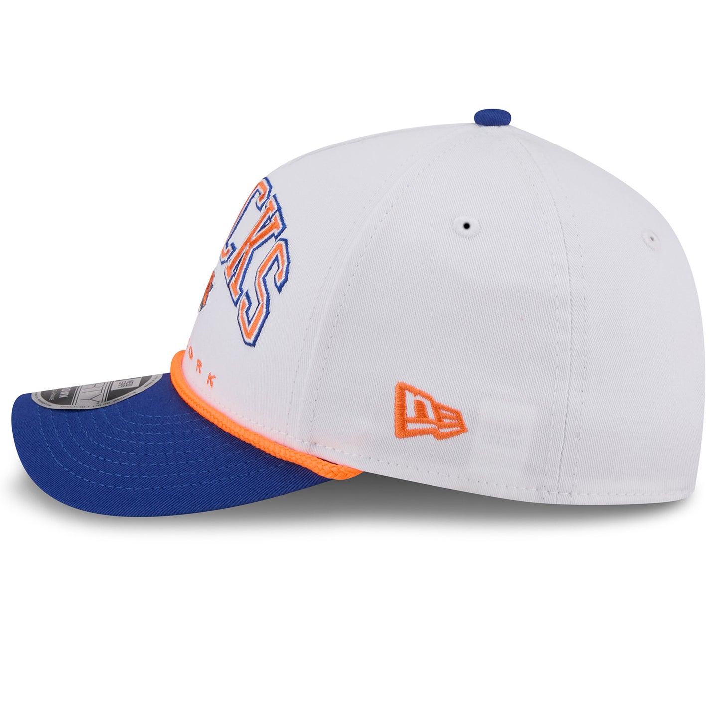 New Era Knicks Arch 940 M-Crown A Frame Snapback White/Royal - Side View