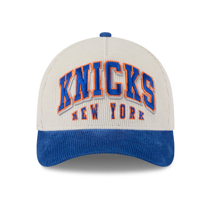 New Era Knicks 2Tone Sided 940 M-Crown A Frame Snapback Chrome/Royal - Front View