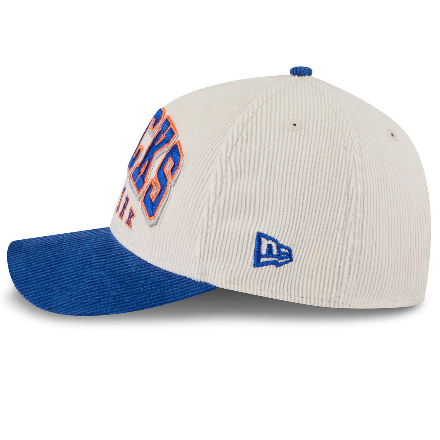 New Era Knicks 2Tone Sided 940 M-Crown A Frame Snapback Chrome/Royal - Side View