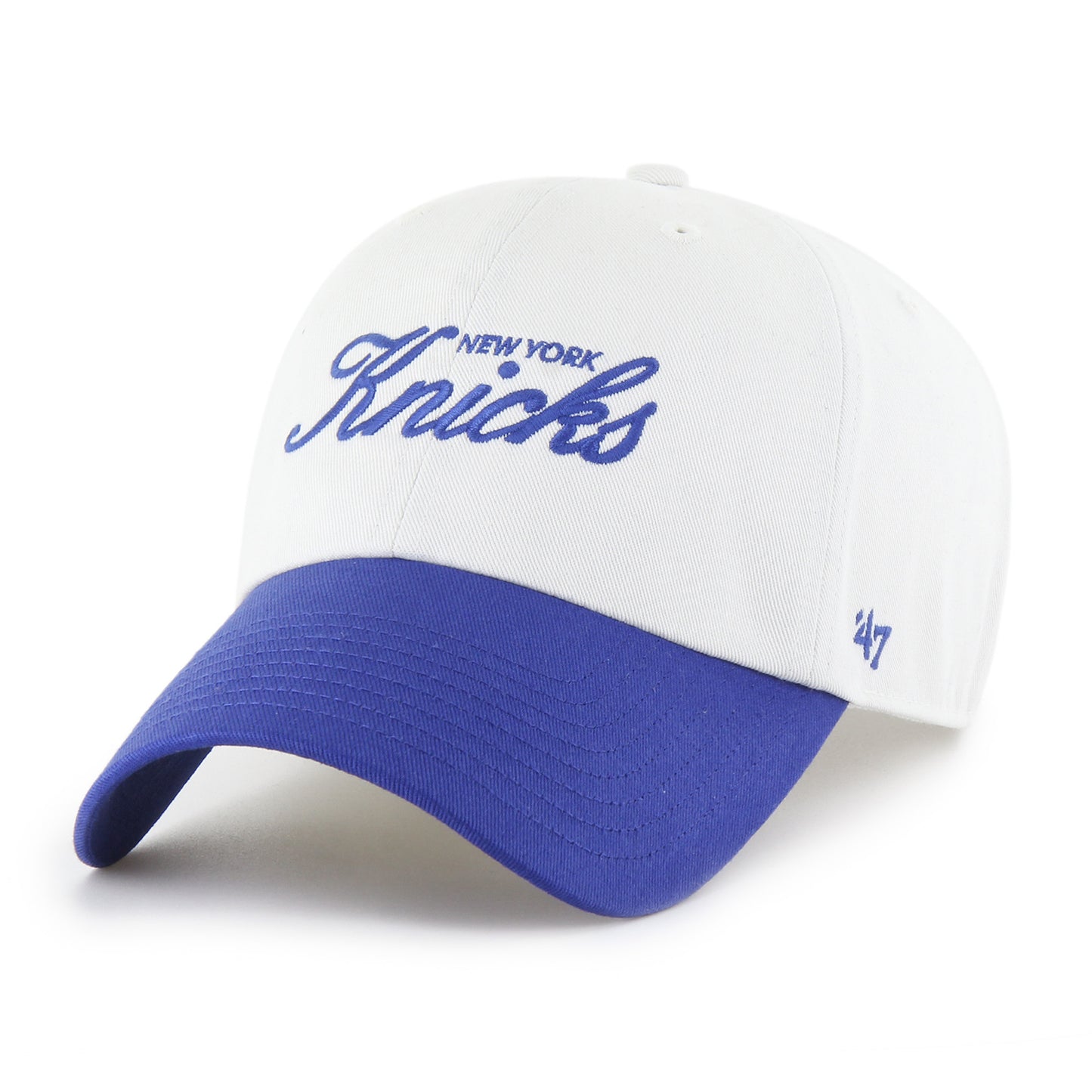 '47 Brand Knicks Sandstone/Royal Foundational Two-Tone Clean Up - Front Left View