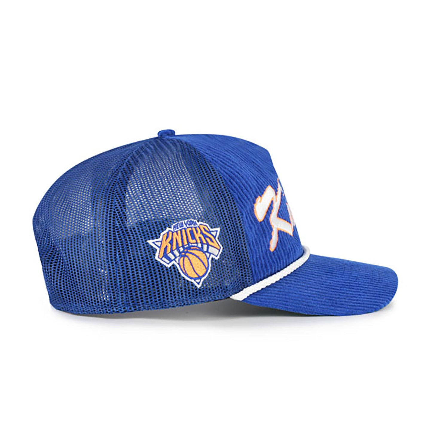 '47 Brand Knicks Royal Double Header Mesh Hitch Snapback - Side View