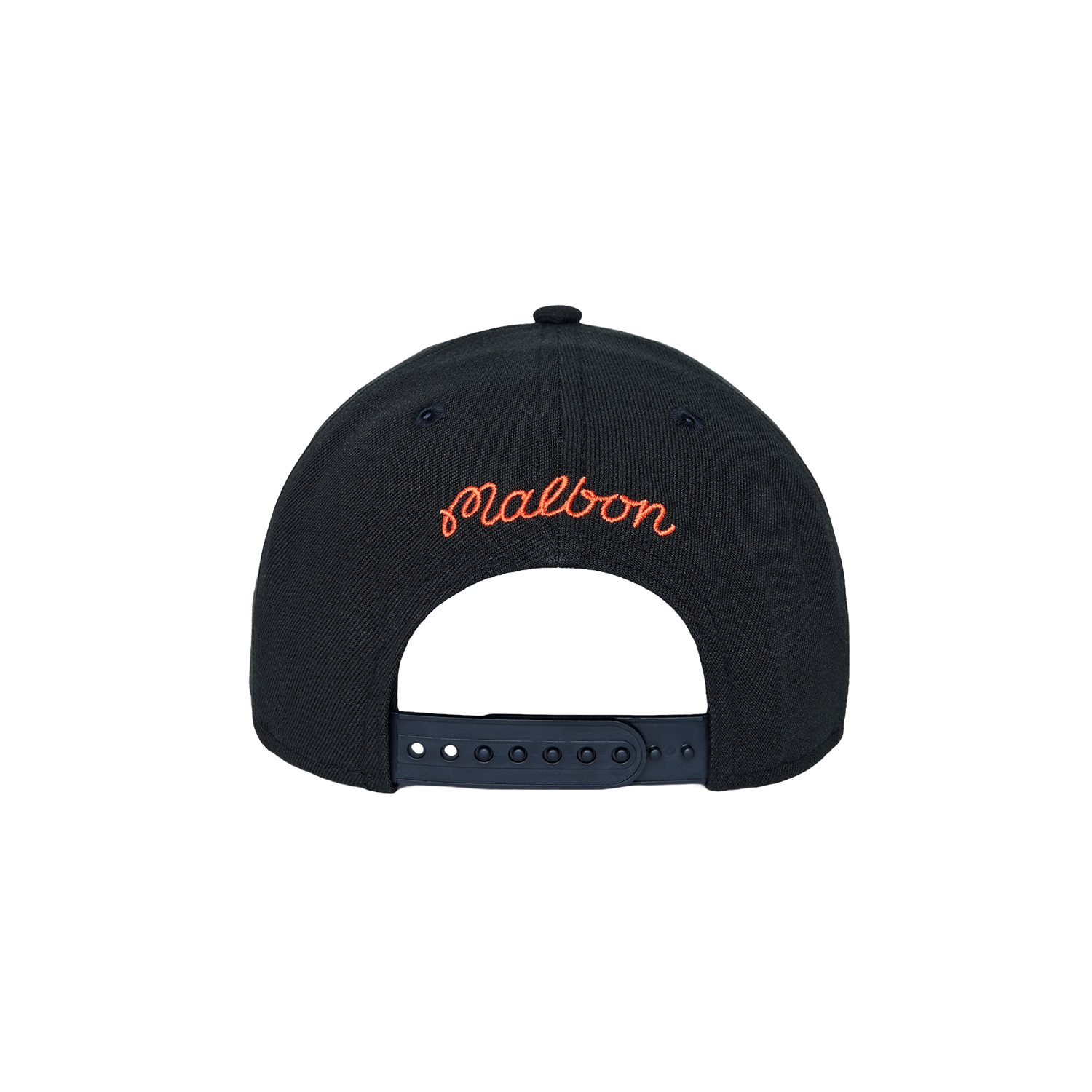 New Era Malbon x Knicks Black 9Forty A-Frame Snapback- Back View