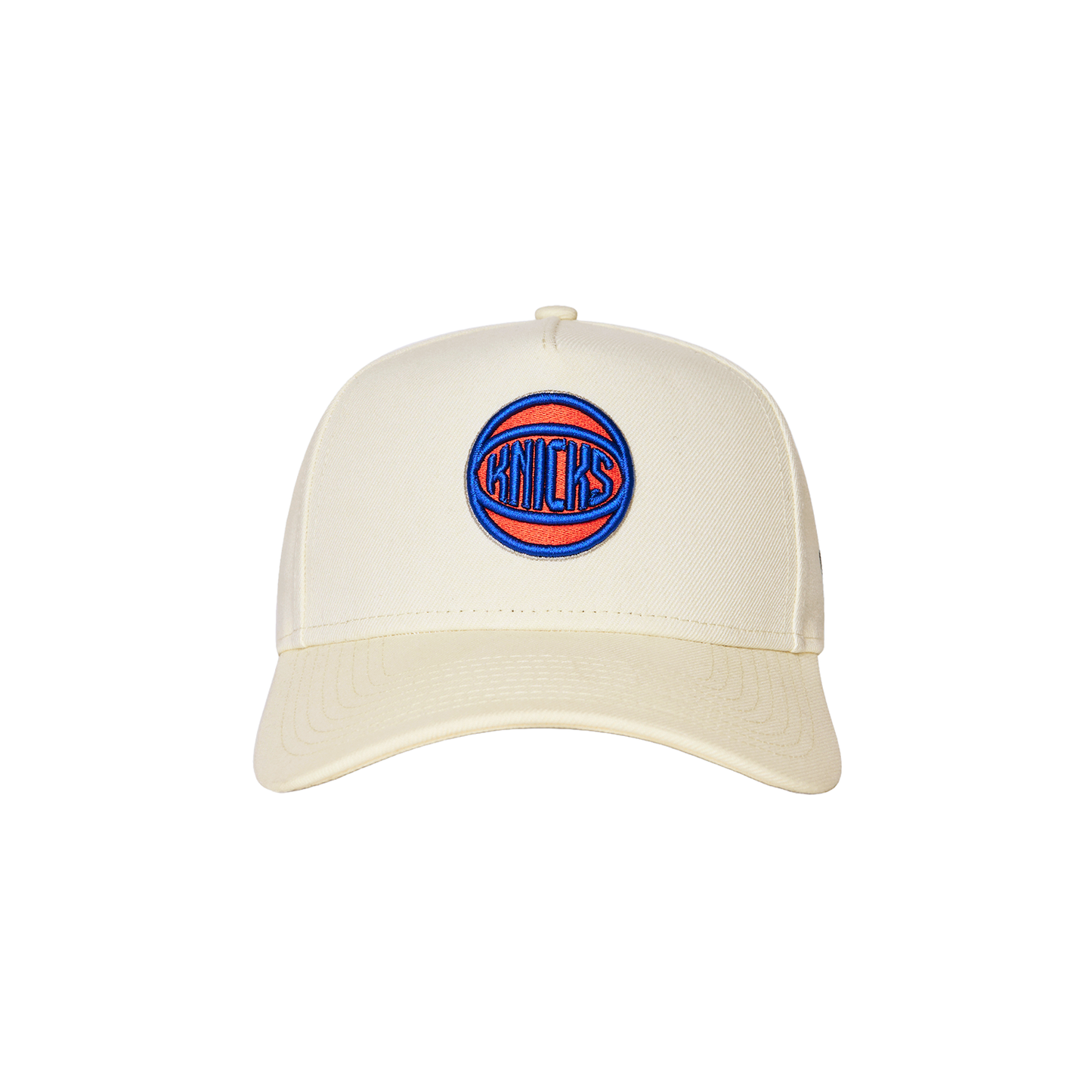 New Era Malbon x Knicks Chrome White 9Forty A-Frame Snapback- Front View